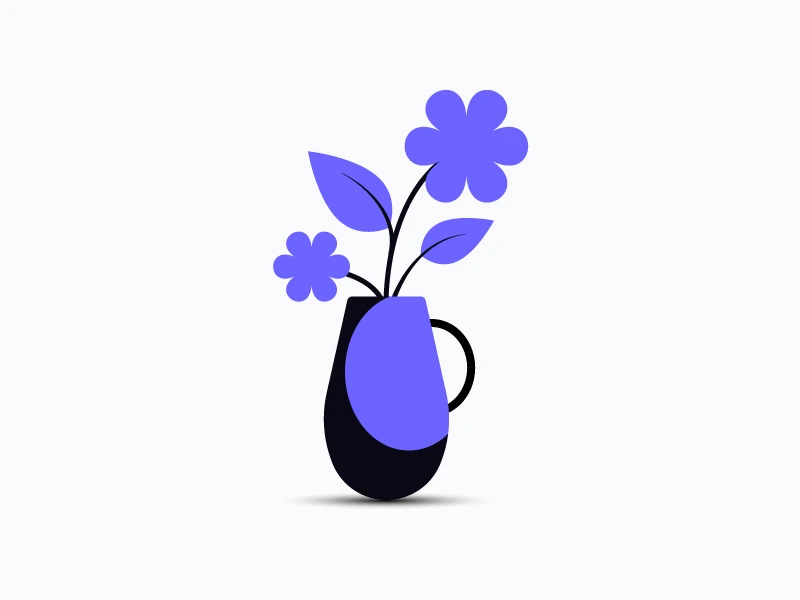 Minimal Office Floral Plant