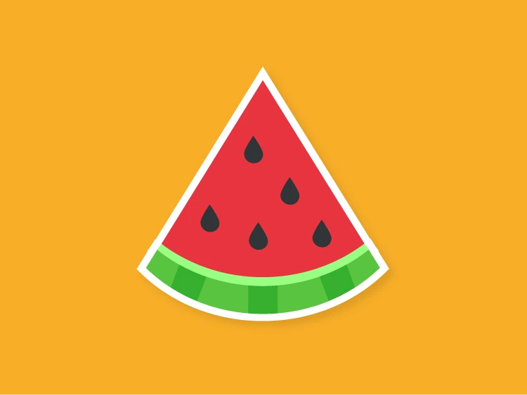 watermelon-fruit-sticker-desiogn