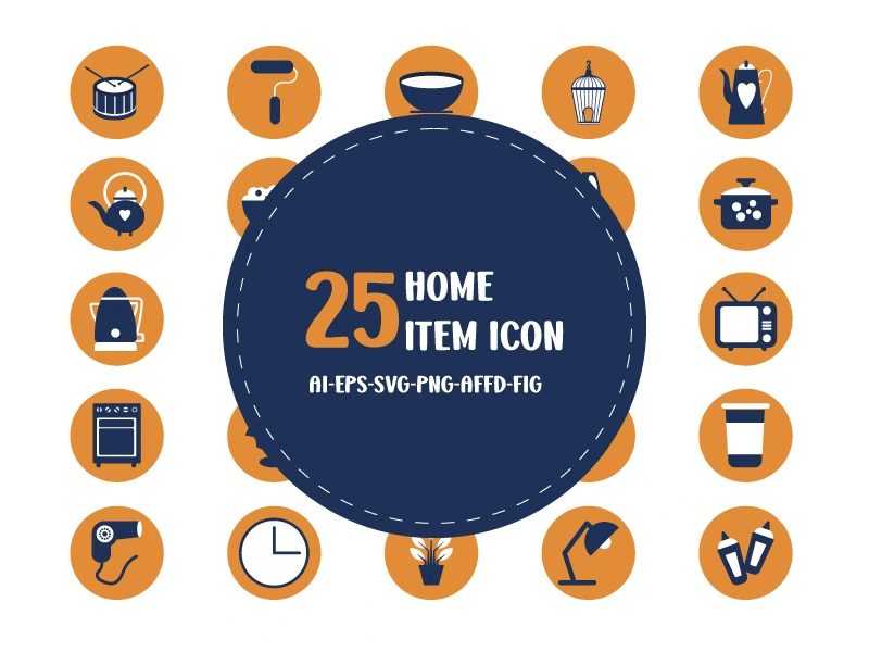 household-and-kitchen-icon-set