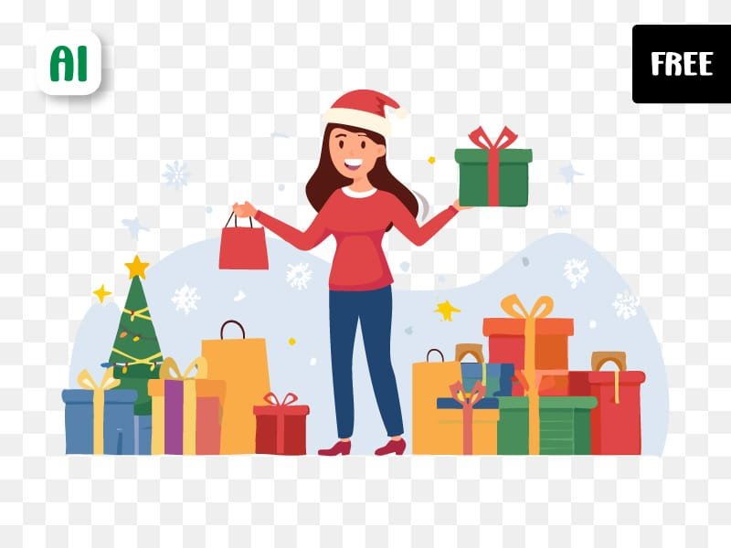 Christmas shopping concept